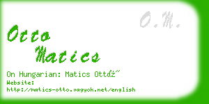 otto matics business card